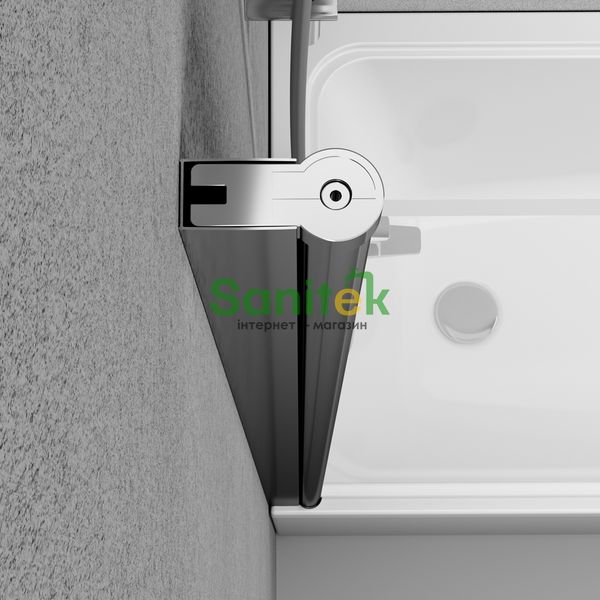 Шторка для ванни AM.PM Gem 80x140 (WU90BS-D080-140CT) профіль хром/скло прозоре 503205 фото