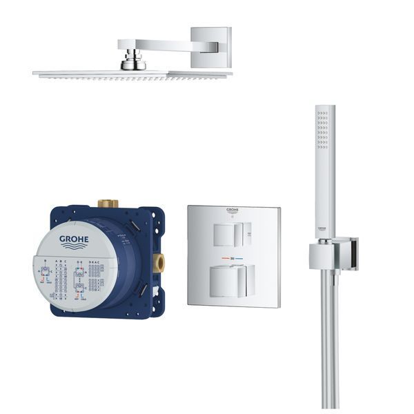 Душевая система Grohe Grohtherm Cube 230 34741000 с термостатом (хром) 277214 фото