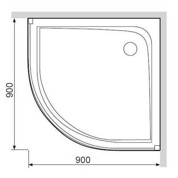 Душовий піддон Am.Pm Like Round 90x90 (W95T-301-090W) 282951 фото