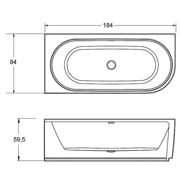 Ванна акрилова Riho Desire Corner Led 184x84 R (BD0500500K00133) 282105 фото