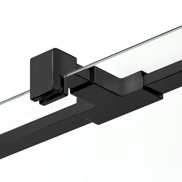 Душевая дверь New Trendy New Renoma Black 90 (D-0195A) профиль чёрный/стекло прозрачное 308907 фото