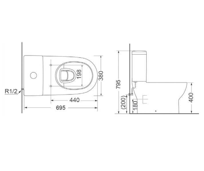 Унитаз-компакт Devit Fresh Rimless 3110121 с сиденьем Slim soft-close quick-fix 311777 фото