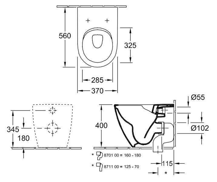 Унітаз підлоговий Villeroy&Boch Subway 2.0 DirectFlush 5602R0R2 (яскраво-білий ceramicplus) 157779 фото