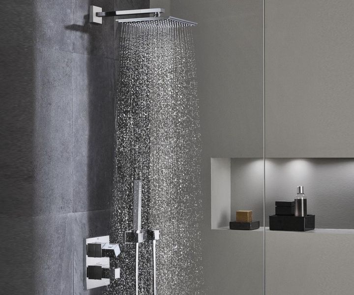 Душевая система Grohe Grohtherm Cube 230 34741000 с термостатом (хром) 277214 фото