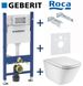 Комплект інсталяції Geberit Duofix 458.126.00.1 з унітазом Roca Gap Rimless A34H47C000 з сидінням Soft Closing 240718 фото 1