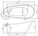 Ванна акрилова Besco Melody 170x80 (#WAS-170-MCZ) окремостояча з сифоном Click-Claсk (чорний матовий) 890203 фото 4