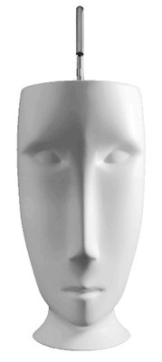 Умывальник Kerasan Artwork Moloco 51x45 см 4741K30 (белый матовый) с сифоном 173188 фото