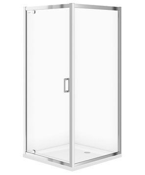 Душова кабіна Cersanit Arteco Pivot 90x90 (S157-010) хромований профіль/скло прозоре 493724 фото