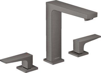Змішувач для умивальника Hansgrohe Metropol 32515340 на 3 отвори (матовый чёрный хром) 304662 фото
