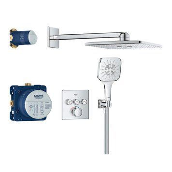 Душевая система Grohe Grohtherm SmartControl Cube 34864000 с термостатом (хром) 872710 фото