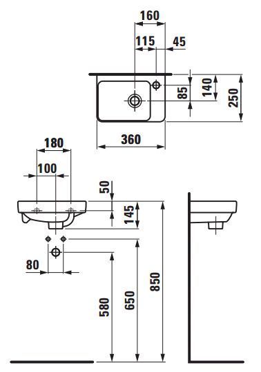 Умивальник Laufen Pro S 36x25 см (H8159600001091) 162259 фото