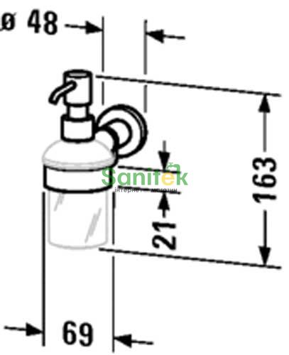 Дозатор для жидкого мыла Duravit D-Code 0099161000 (хром) 119314 фото