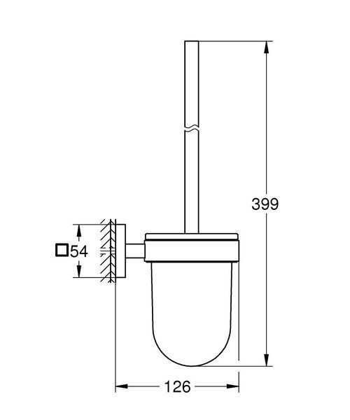 Ершик для унитаза Grohe Start Cube 40977000 (хром) 695986 фото