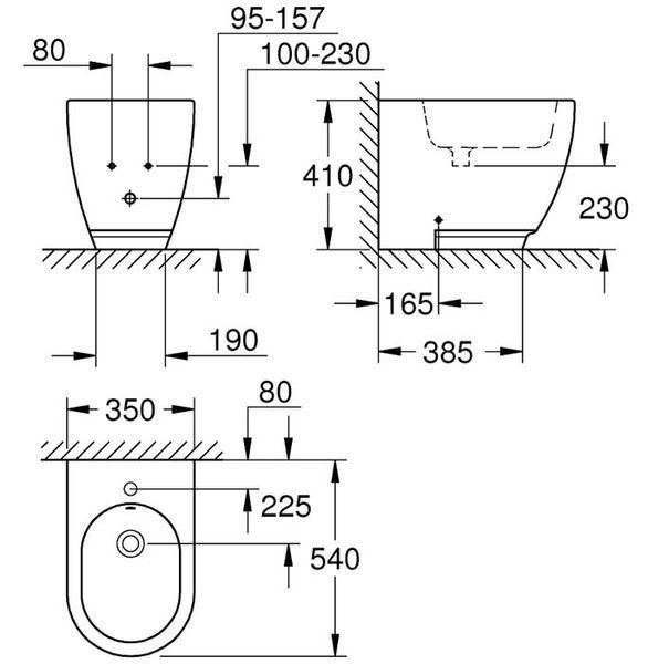 Біде підлогове Grohe Essence 3957500H 278744 фото