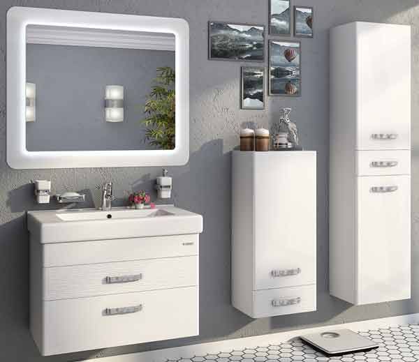 Тумба с умывальником Sanwerk Sierra Air 90 (MV0000460) белая 138020 фото
