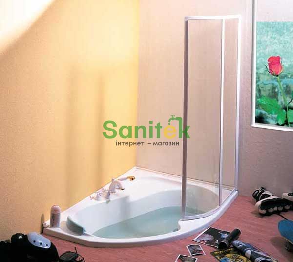 Шторка для ванны Ravak VSK2 Rosa II 170 R (76PB0100Z1) белый профиль/стекло Transparent (правая) 151508 фото