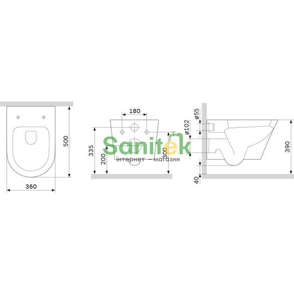 Унітаз підвісний Am.Pm Sense FlashClean C741701SC із сидінням soft close 891935 фото