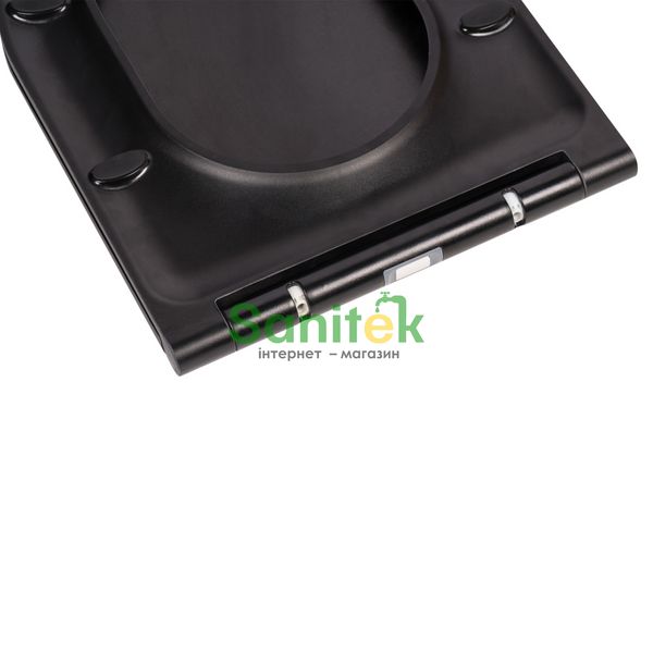 Унитаз-компакт Qtap Scorpio Rimless (QT14222125ARMB) с сиденьем Slim Soft-close (чёрный мат) 423607 фото