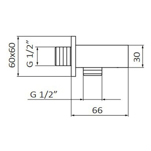 Подключение для душевого шланга GRB 05085422 с держателем (черный) 932812 фото