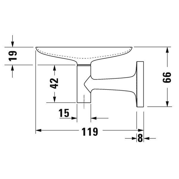 Мыльница Duravit Starck T 0099334600 (черный матовый) 412046 фото