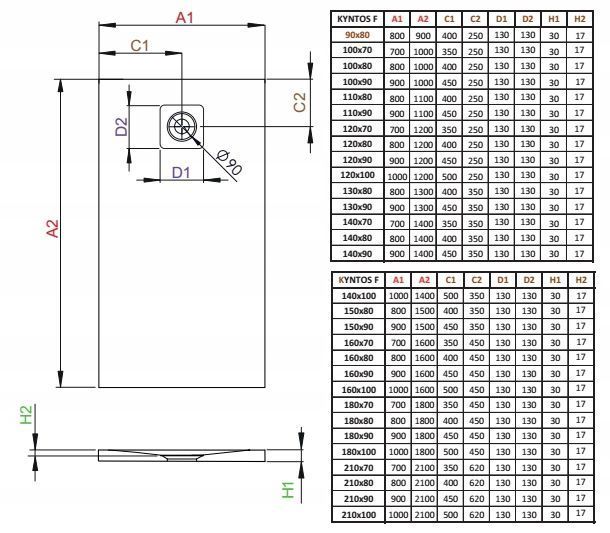 Душовий піддон Radaway Kyntos F 140x70 (HKF14070-04) 281157 фото