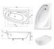 Ванна акриловая Besco Cornea 150x100 (WAC-150-NP) без ножек, правая 371333 фото 3