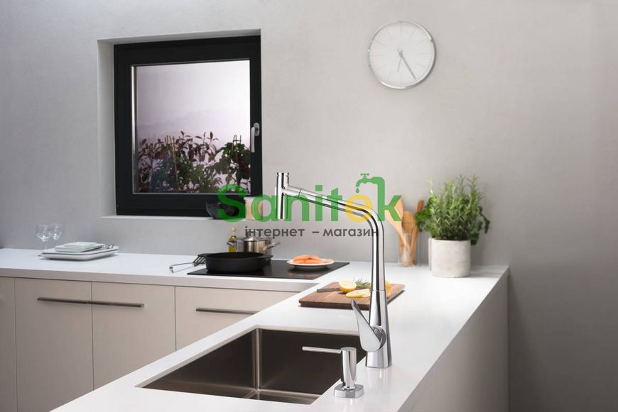 Смеситель для кухни Hansgrohe Metris Select M71 320 73816000 с душем (хром) 304781 фото