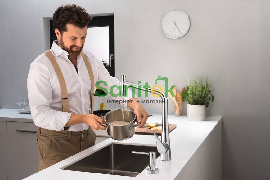 Змішувач для кухні Hansgrohe Metris Select M71 320 73816000 з душем (хром) 304781 фото