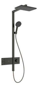 Душова система Hansgrohe Raindance Alive Q 340/210 1jet ShowerSelect Comfort 24580340 з термостатом (Brushed Black Chrome) 987227 фото