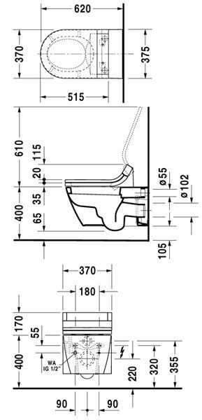 Унитаз подвесной Duravit Starсk 2 2533590000 119537 фото