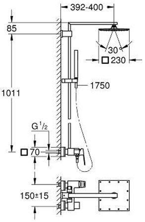 Душова система Grohe Euphoria Cube XXL System 230 23147001 (хром) 130544 фото