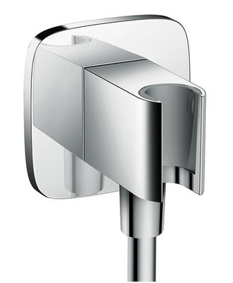 Підключення для душового шлангу Hansgrohe Fixfit Porter E 26485000 з тримачем (хром) 129416 фото