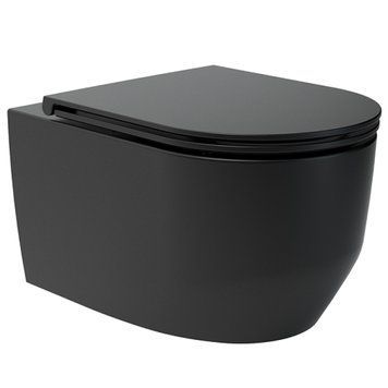 Унитаз подвесной Devit Art 3.0 3030140B Vortex Flush с сиденьем soft close (чёрный матовый) 845896 фото