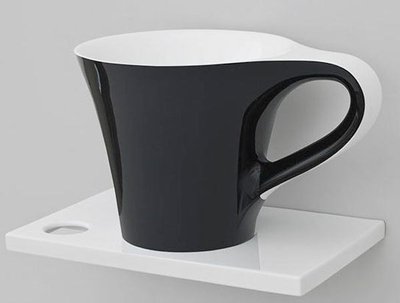 Умывальник ArtCeram Cup 70x50 см OSL005 01;50 (чёрный и белый) 156245 фото