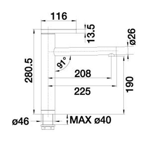 Смеситель для кухни Blanco Linee (517596) нержавейка матовая 143699 фото