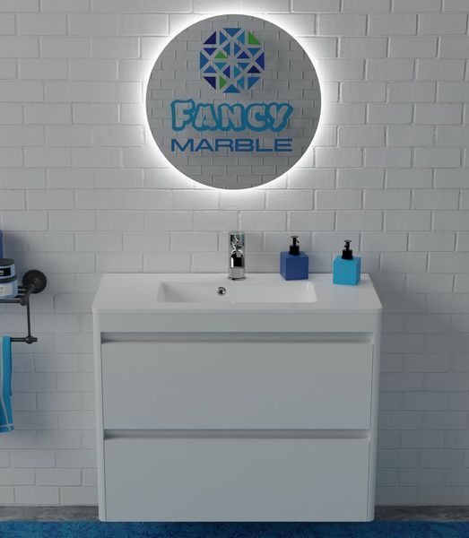 Тумба с умывальником Fancy Marble (Буль-Буль) Bali 90-2 Annabelle (белая) 685361 фото