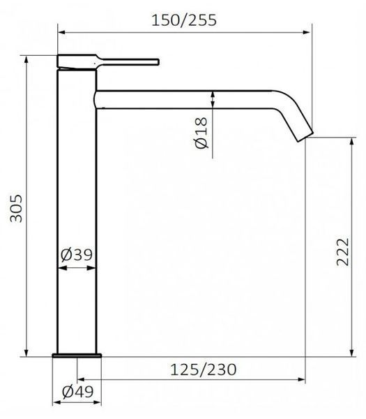 Смеситель для умывальника GRB Time 47550472 (чёрный) 309758 фото