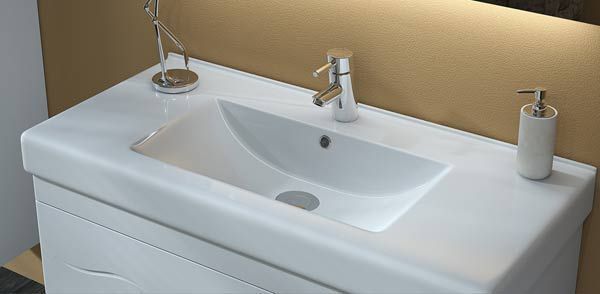 Тумба с умывальником Sanwerk Mindal 100 (MV0000430) белая 137628 фото