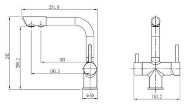 Змішувач для кухні Koller Pool DS09000F із підключенням до фільтра (хром) 488989 фото