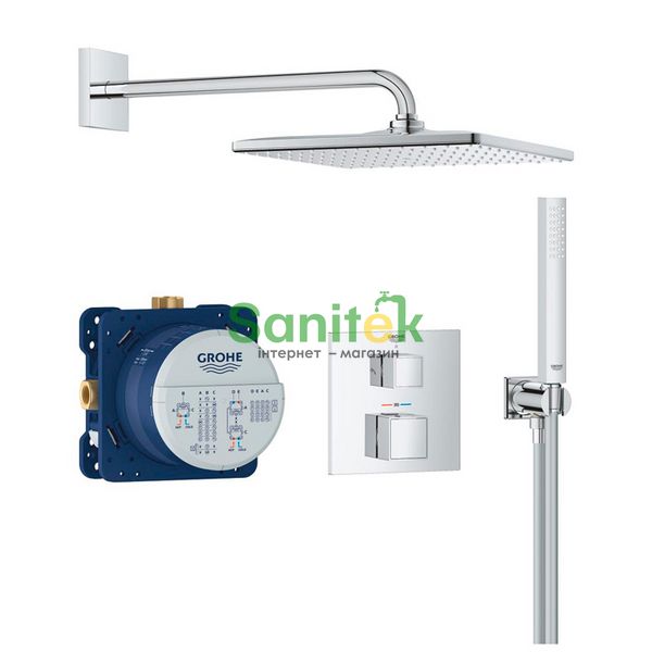 Душова система Grohe Grohtherm Cube 34868000 з термостатом (хром) 868149 фото