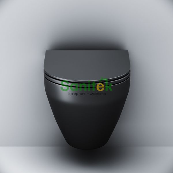 Унитаз подвесной Am.Pm Spirit V2.0 FlashClean C701700MBSC с сиденьем SoftClose (черный матовый) 825191 фото