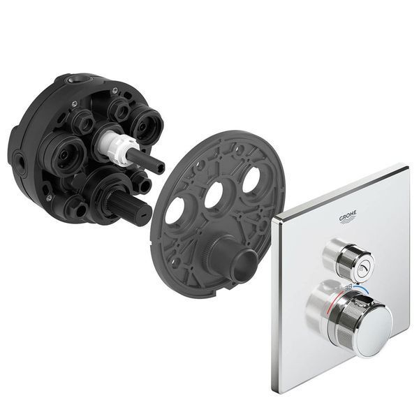 Змішувач для душу Grohe Grohtherm SmartControl 29123000 прихованого монтажу з термостатом (хром) 163077 фото