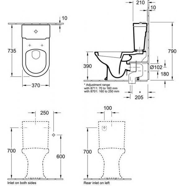 Унитаз-компакт Villeroy&Boch Hommage 666210R1+772116R1 (латунь) 158413 фото