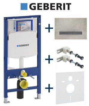 Инсталляция для унитаза Geberit Duofix Sigma 111.300.00.5 4в1 (клавиша Sigma 50 под бетон/чёрный хром) 692938 фото