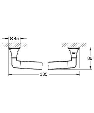 Поручень для ванної кімнати Grohe Grandera 40633000 (хром) 122532 фото