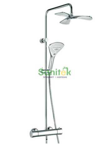 Душова система Kludi Fizz Dual Shower System 6709605-00 з термостатом (хром) 118951 фото