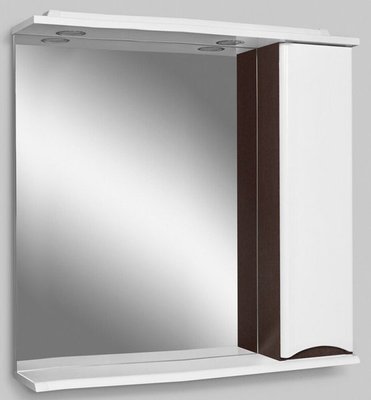 Дзеркало для ванної кімнати Am.Pm Like 80 см M80MCR0801VF38 праве білий/венге 213387 фото