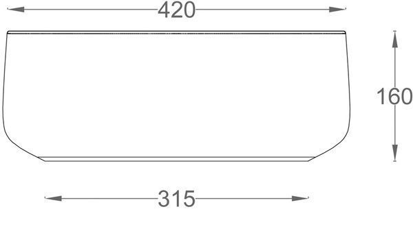 Умивальник ArtCeram Cognac &Oslash; 42 см COL001 17;00 (чорний матовий) 156086 фото
