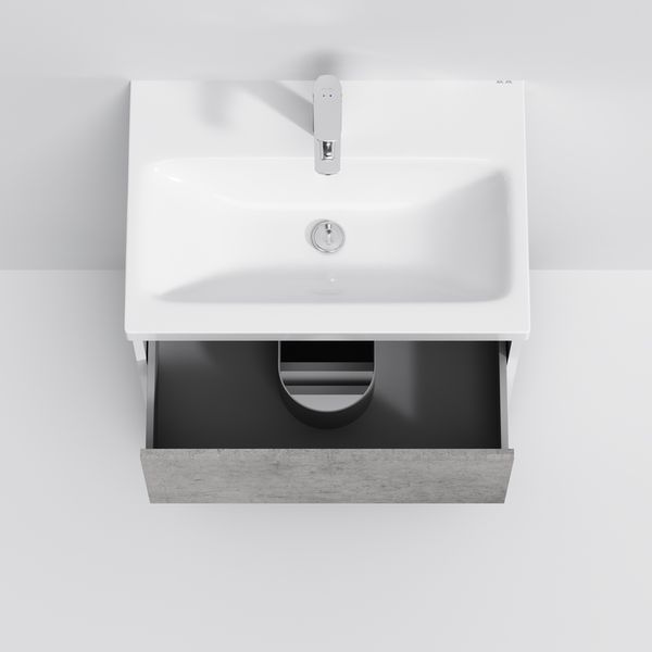 Тумба з умивальником Am.Pm Gem S 60 см (M91-FSX0602-WC0602BF38) білий/базальт 534822 фото
