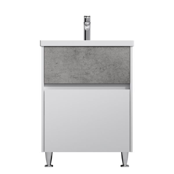 Тумба з умивальником Am.Pm Gem S 60 см (M91-FSX0602-WC0602BF38) білий/базальт 534822 фото